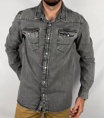 Chemise en Jean Tommy Hilfiger Denim Grise - L