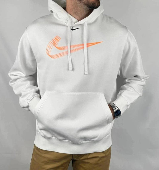 Felpa con cappuccio Nike bianca - L