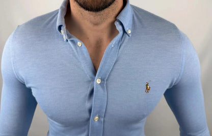 Chemise Ralph Lauren Oxford Bleue - S (37)