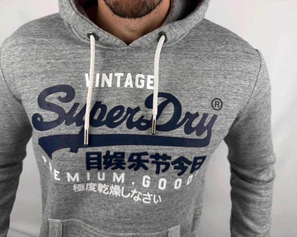Felpa con cappuccio Superdry grigia - S