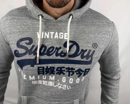 Felpa con cappuccio Superdry grigia - S