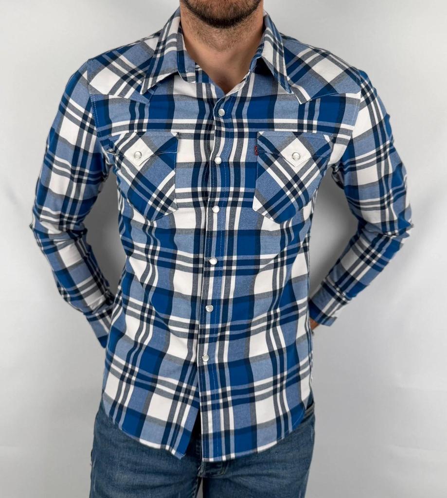 💎 Chemise Levi’s à Carreaux Bleue taille S - Coton et Élasthanne 💎
