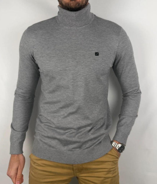 Pull Kaporal Gris à Col Roulé taille L