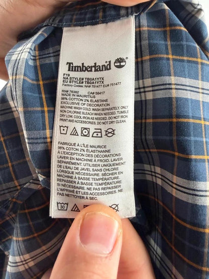 💎 Chemise à Carreaux Timberland taille M - Coton et Élasthanne 💎