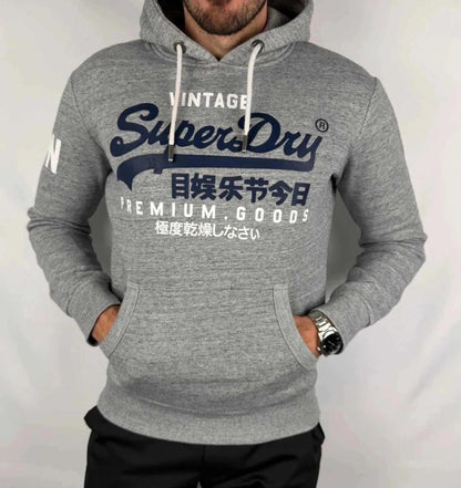 Felpa con cappuccio Superdry grigia - S