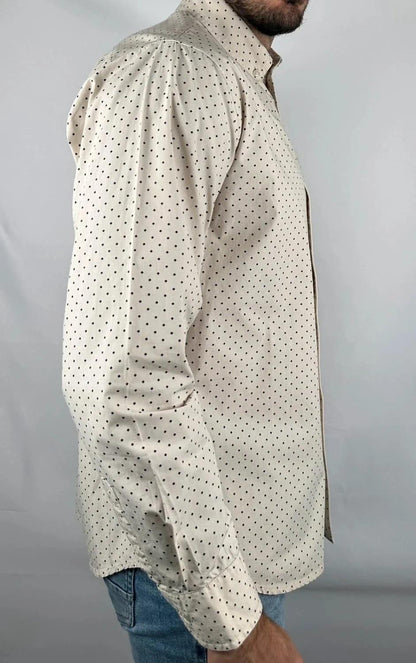 Camicia Obey Bianca a Pois - M