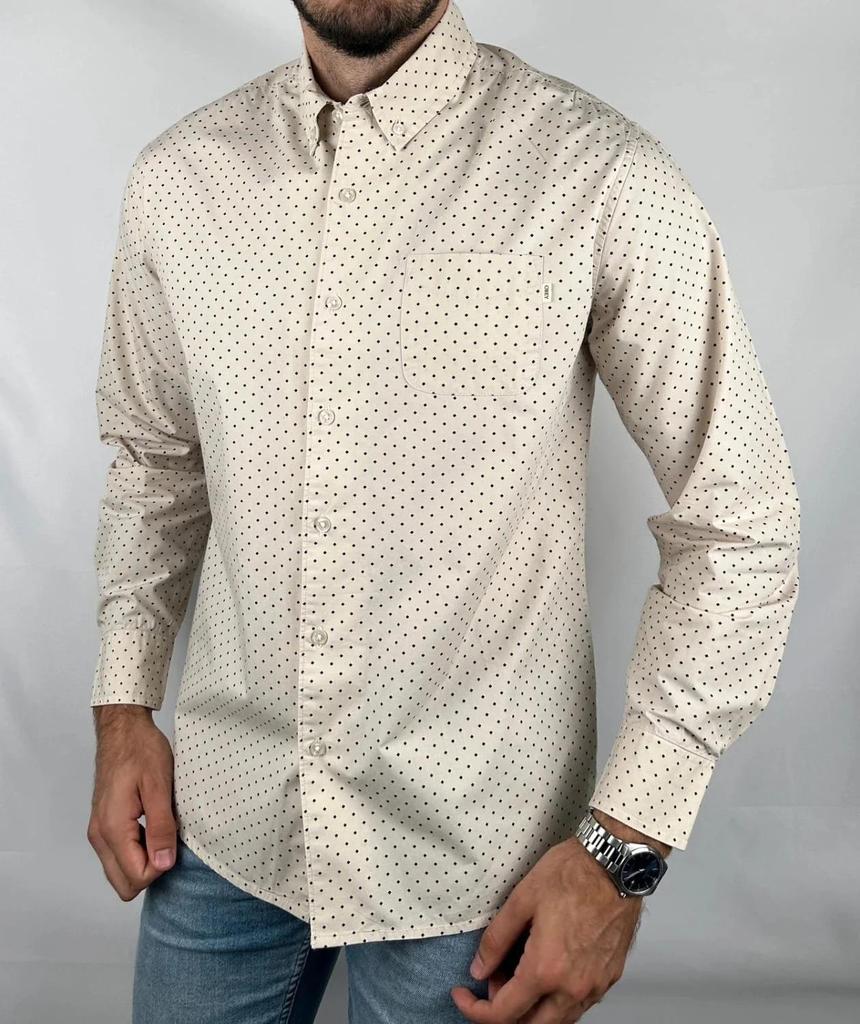Camicia Obey Bianca a Pois - M