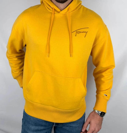 💎 Sweat à Capuche Tommy Jeans Oversize Jaune - Coton et Polyester 💎