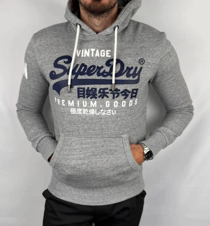 Felpa con cappuccio Superdry grigia - S