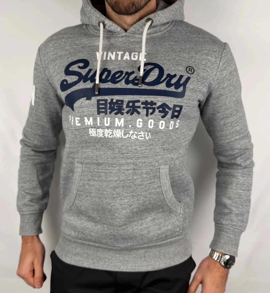 Felpa con cappuccio Superdry grigia - S