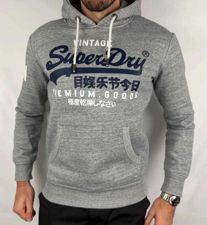 Felpa con cappuccio Superdry grigia - S