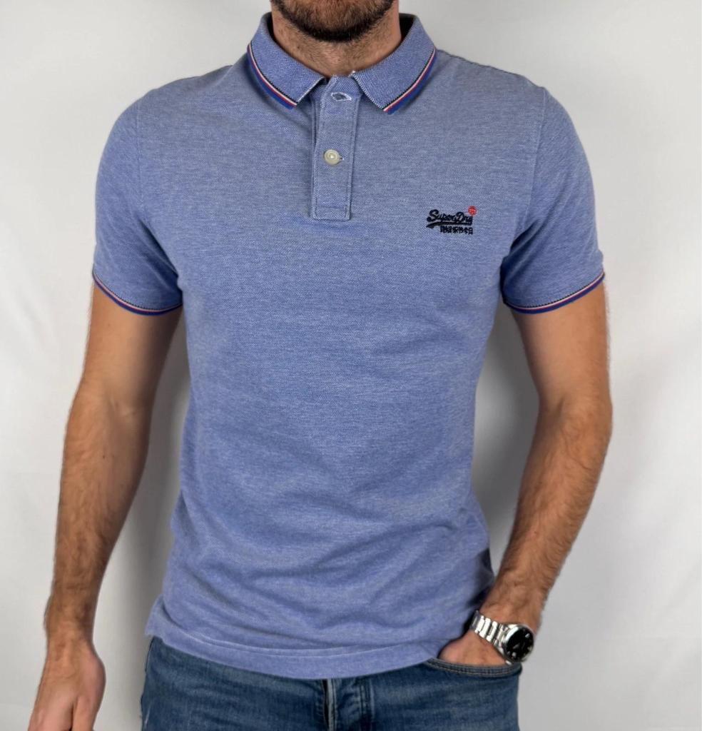 Polo Superdry Lila / Bleu Clair - M