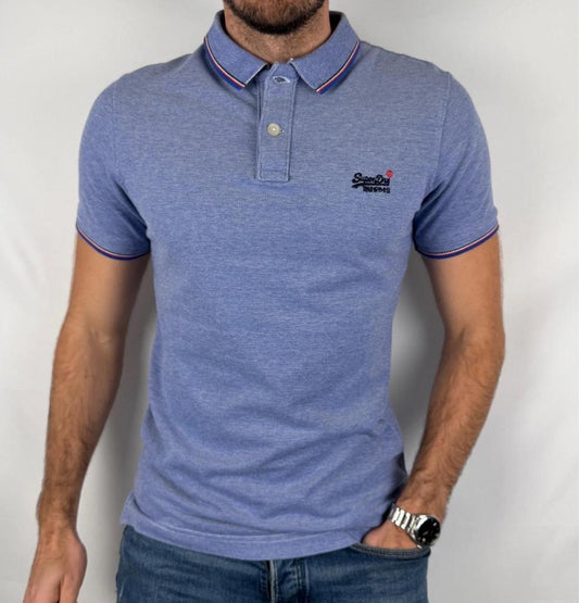 Polo Superdry Lila / Bleu Clair - M