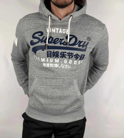 Felpa con cappuccio Superdry grigia - S