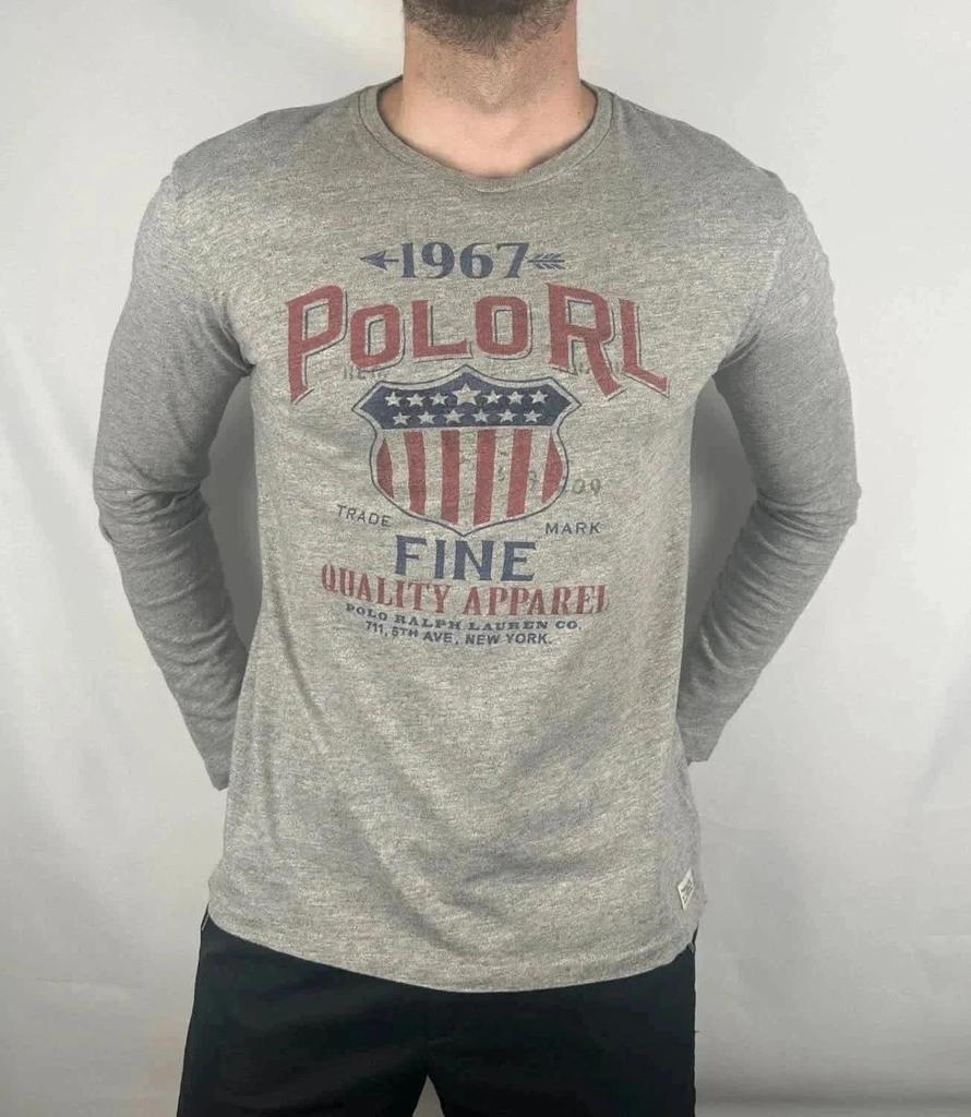 Tee Shirt Manches Longues Ralph Lauren Gris - S