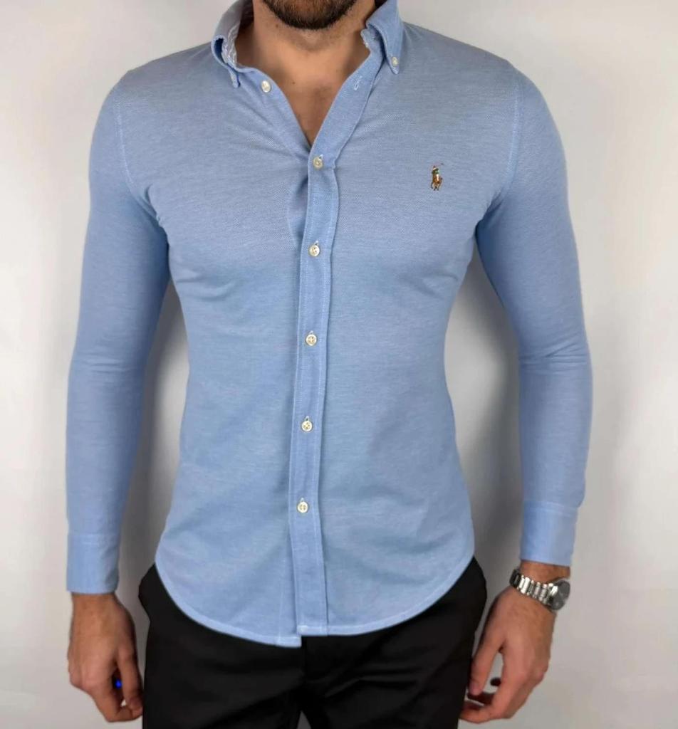 Chemise Ralph Lauren Oxford Bleue - S (37)