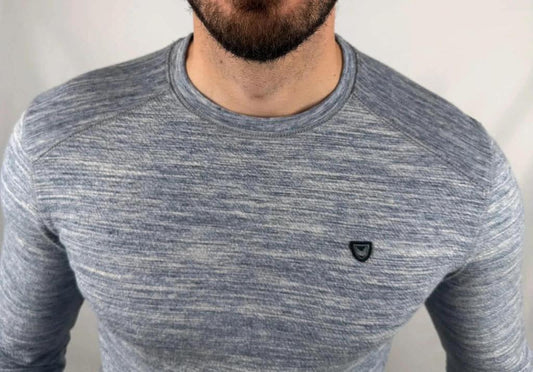 💎 Pull Kaporal Bleu / Gris taille M - Polyester / Coton / Élasthanne 💎