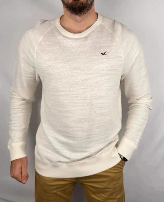 Felpa Hollister color crema - XL
