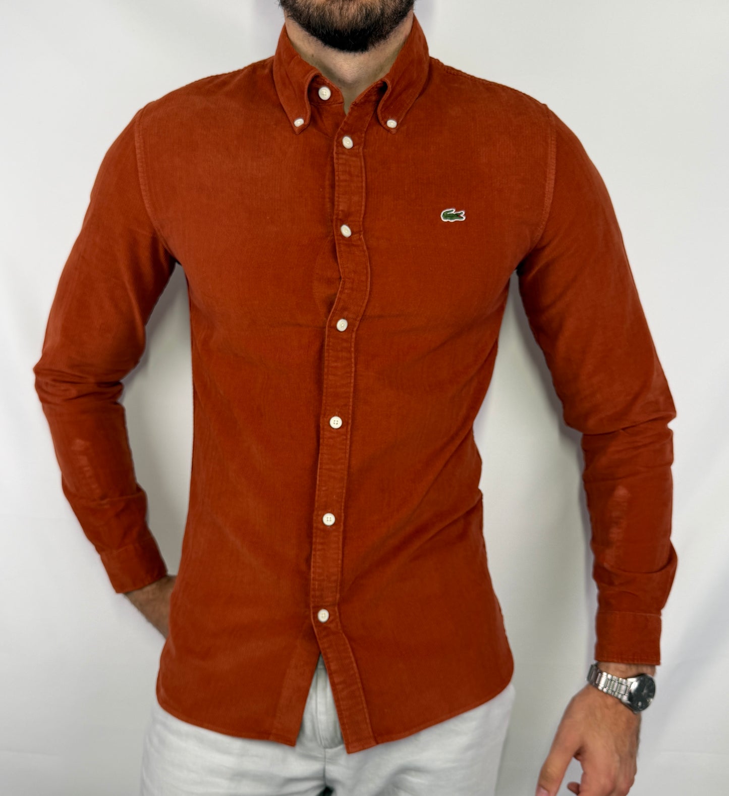 Chemise en velours Lacoste - S