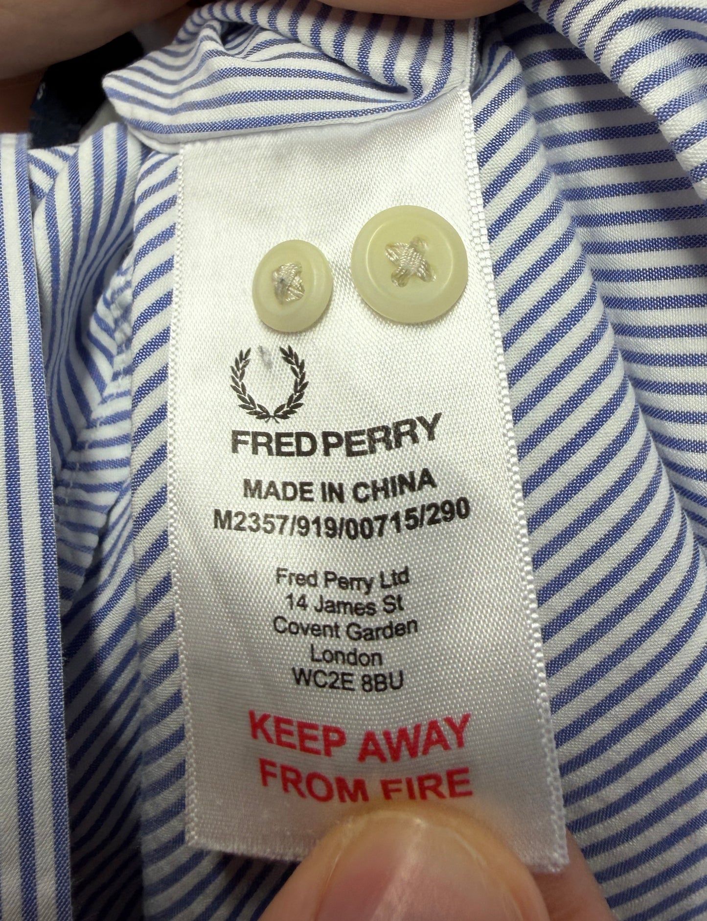 Chemise Fred Perry - S