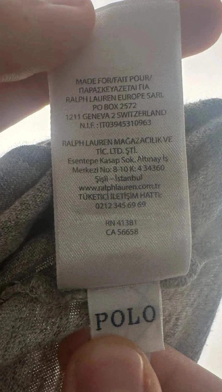 Tee Shirt Manches Longues Ralph Lauren Gris - S