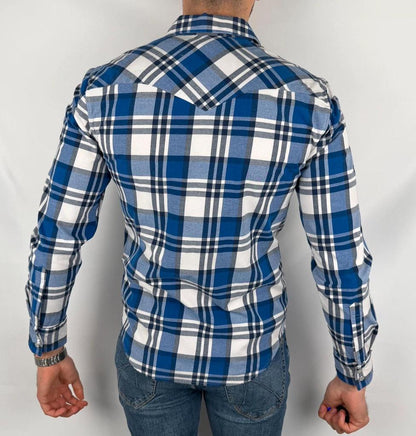 💎 Chemise Levi’s à Carreaux Bleue taille S - Coton et Élasthanne 💎
