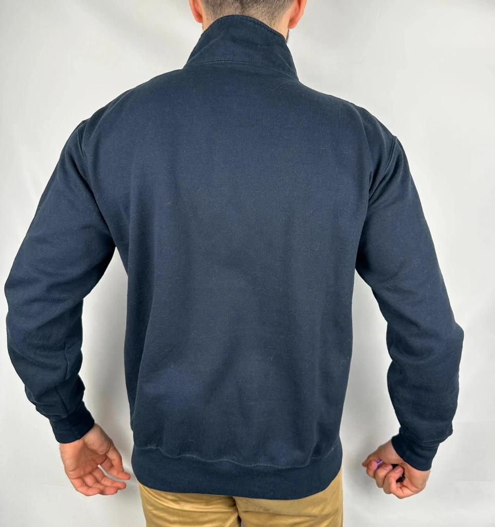 Felpa Champion con zip 1/4 blu navy - L