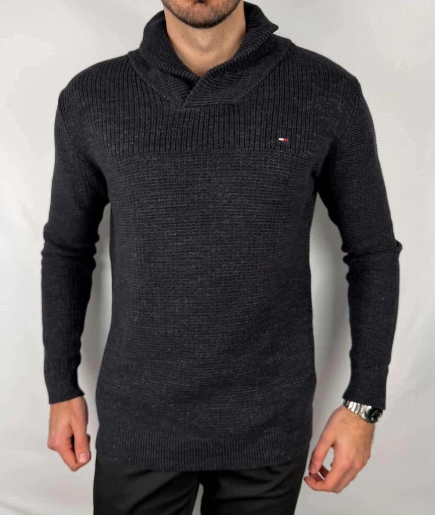 Maglione Tommy Hilfiger Grigio / Nero - L