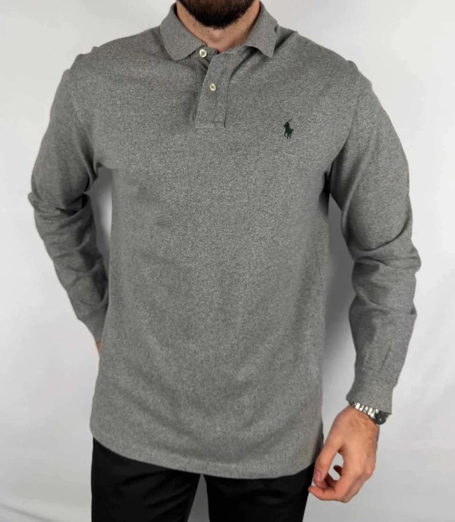 Polo Ralph Lauren Gris Manches Longues - L