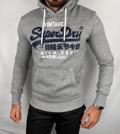 Felpa con cappuccio Superdry grigia - S