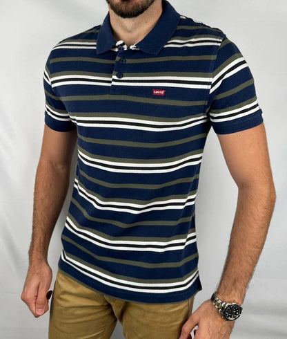 Polo Levi’s Blu Marino a Righe - M