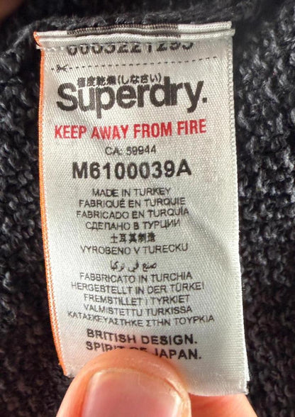 Pull Superdry Zip Gris / Noir - S