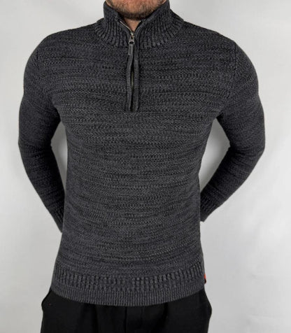 Pull Superdry Zip Gris / Noir - S