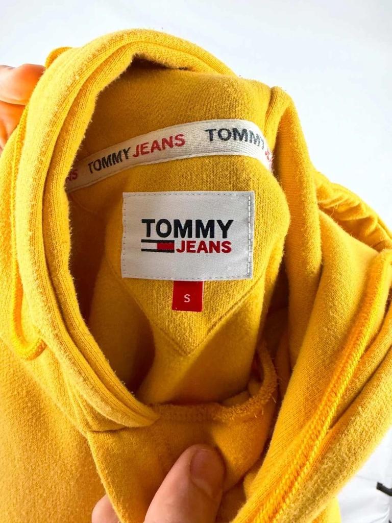 💎 Sweat à Capuche Tommy Jeans Oversize Jaune - Coton et Polyester 💎