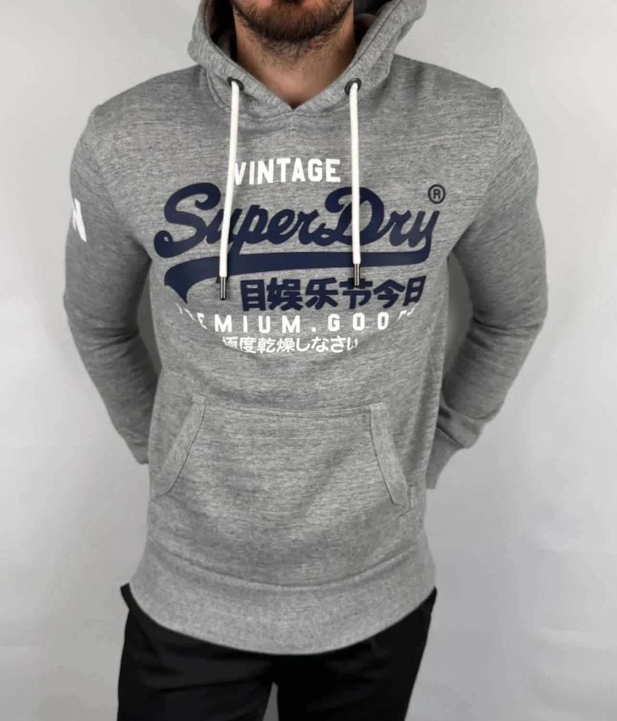 Felpa con cappuccio Superdry grigia - S