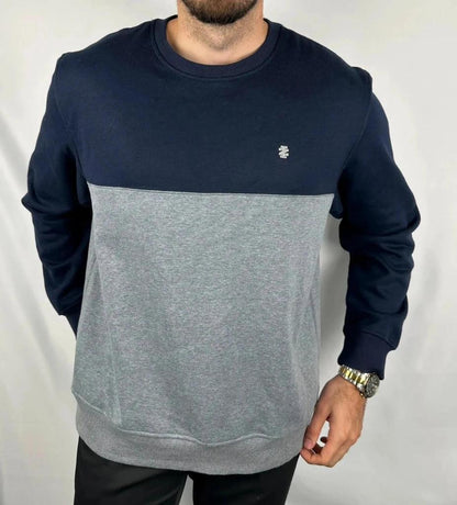 Felpa Izod Blu Marino e Grigio - L