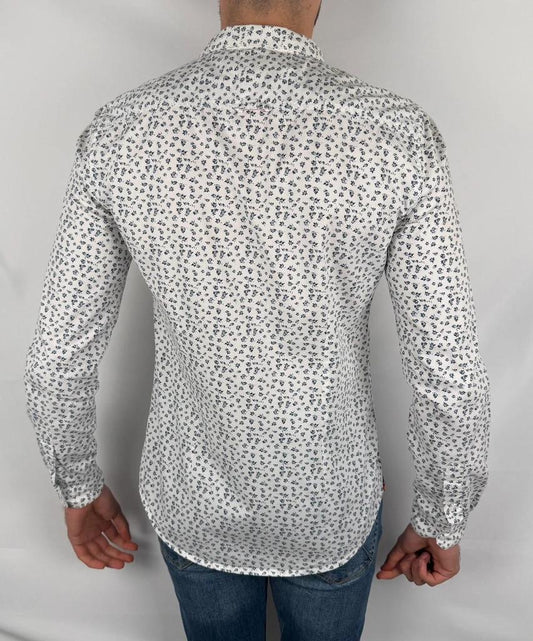 Chemise Superdry Blanche à Motifs - M