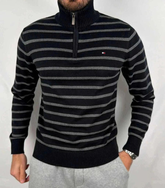 Pull Tommy Hilfiger Noir et Gris - S