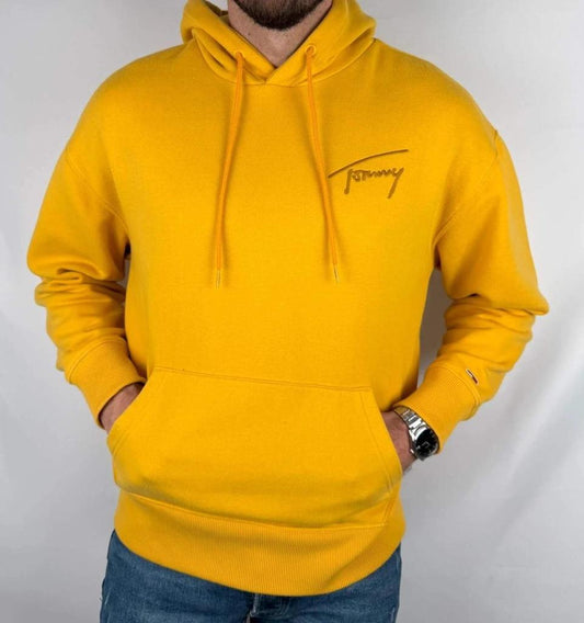 💎 Sweat à Capuche Tommy Jeans Oversize Jaune - Coton et Polyester 💎
