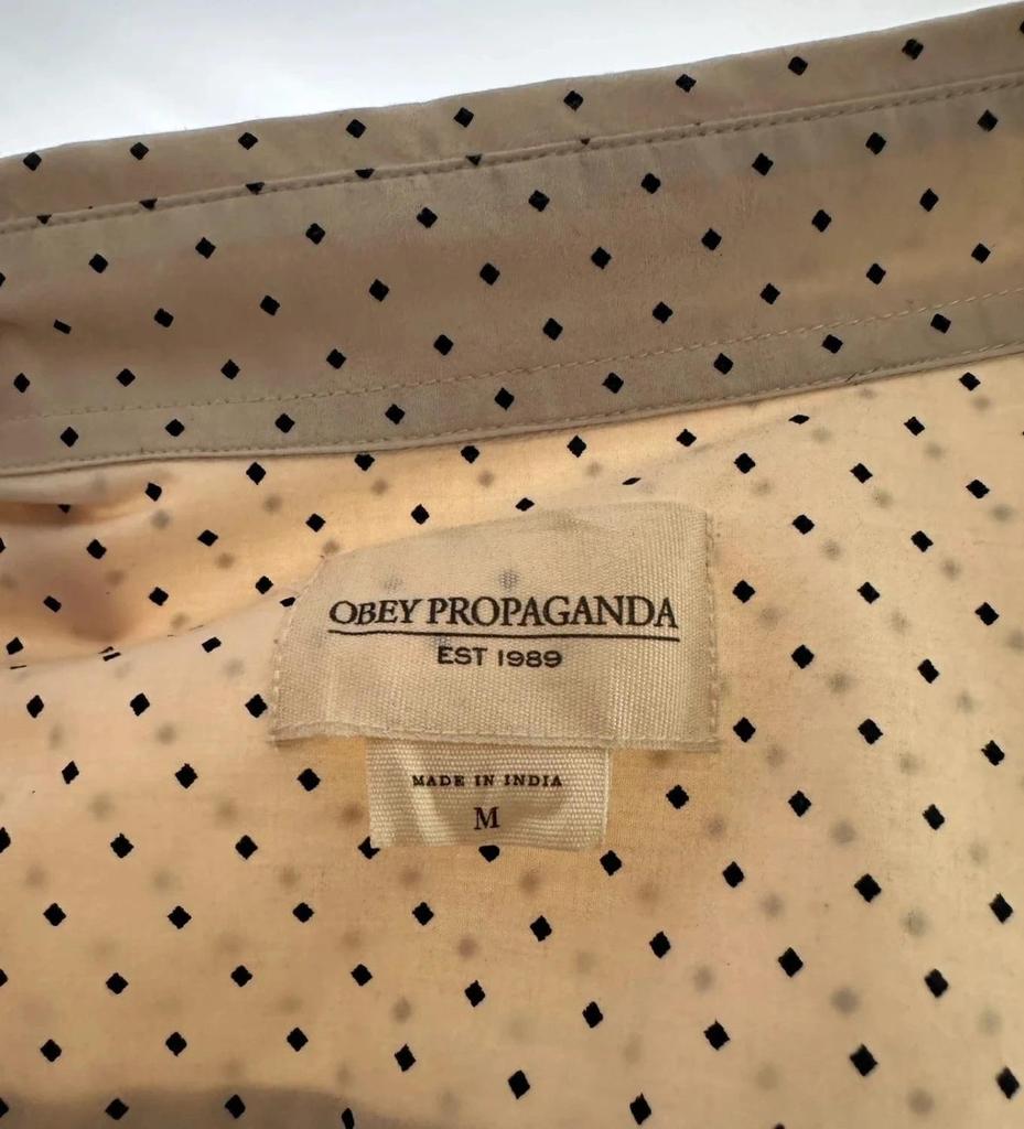 Camicia Obey Bianca a Pois - M