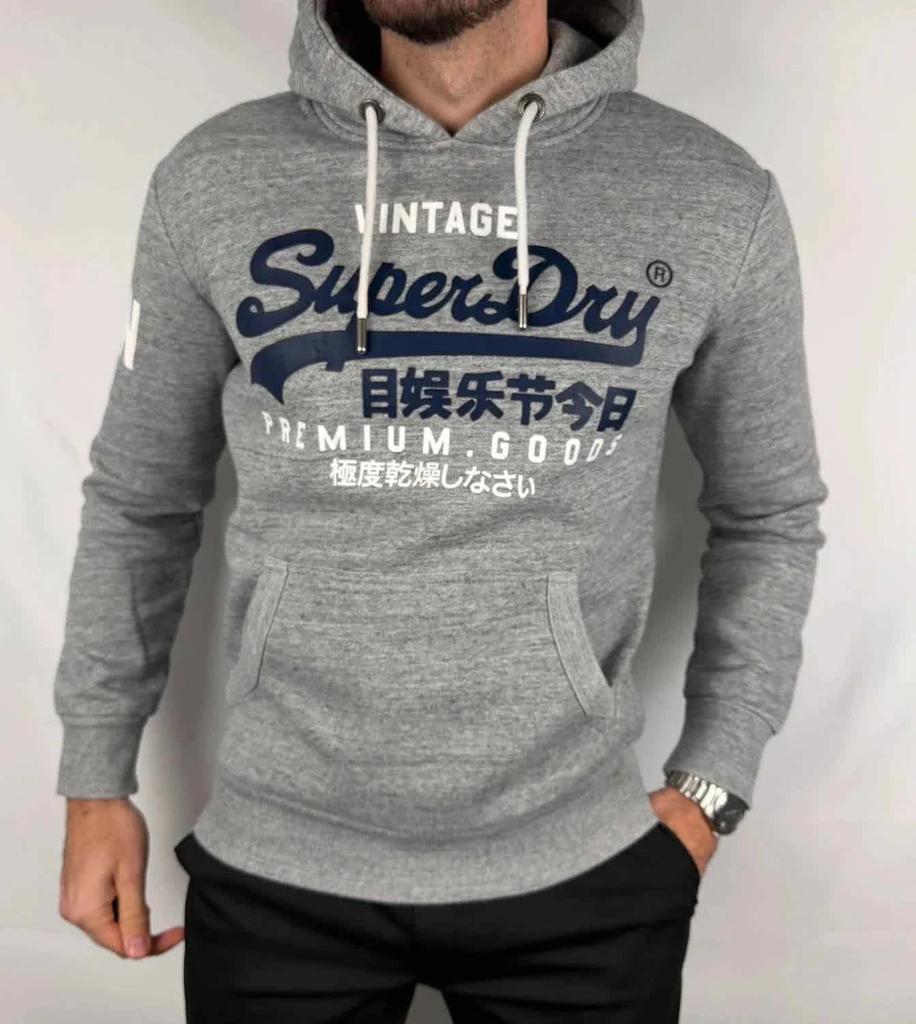Felpa con cappuccio Superdry grigia - S