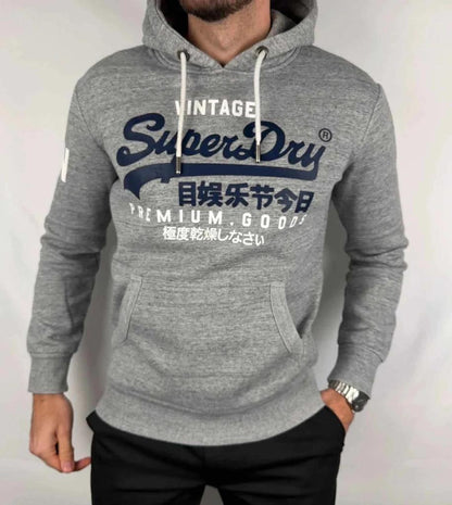Felpa con cappuccio Superdry grigia - S
