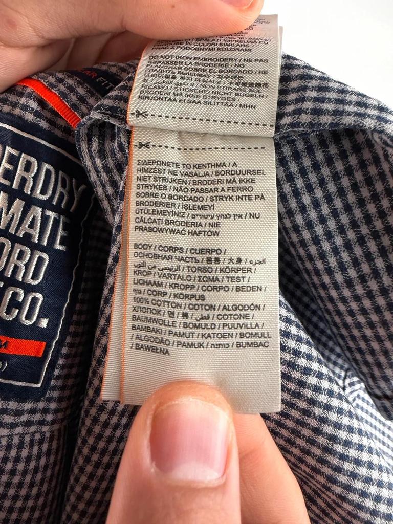 Chemise Superdry à Carreaux taille M - 100% Coton