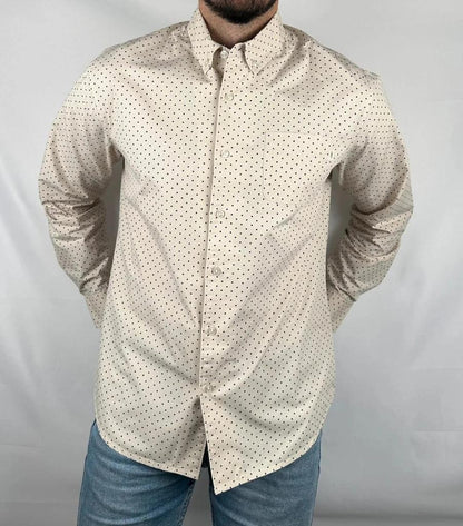 Camicia Obey Bianca a Pois - M