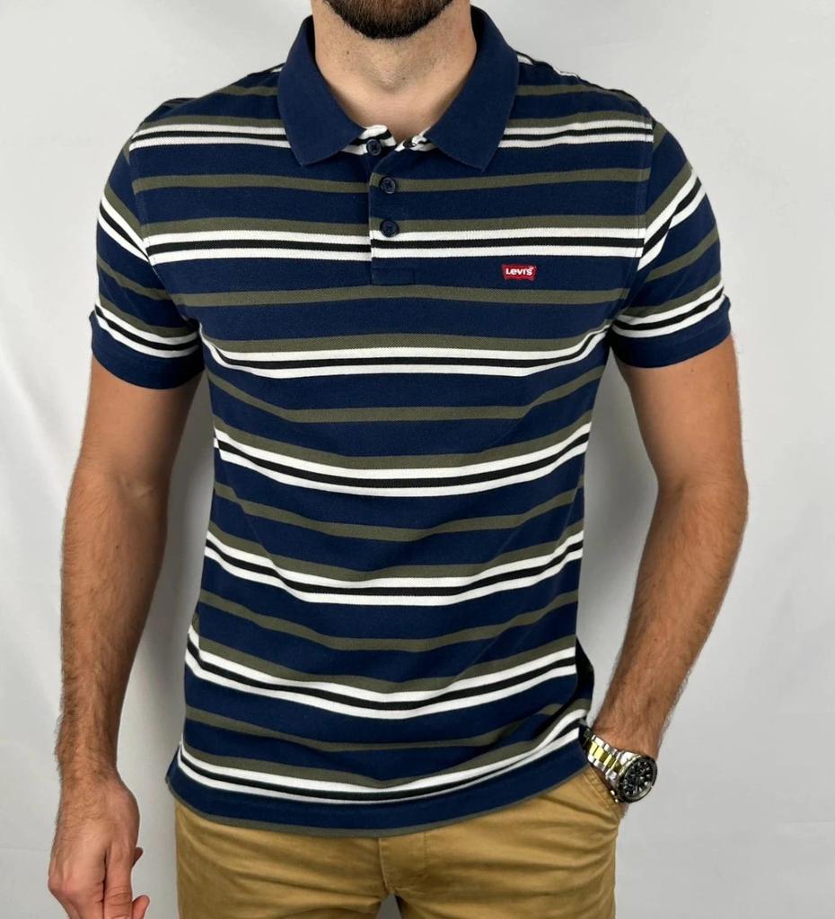 Polo Levi’s Blu Marino a Righe - M