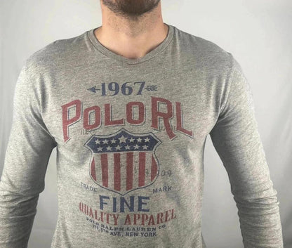Tee Shirt Manches Longues Ralph Lauren Gris - S