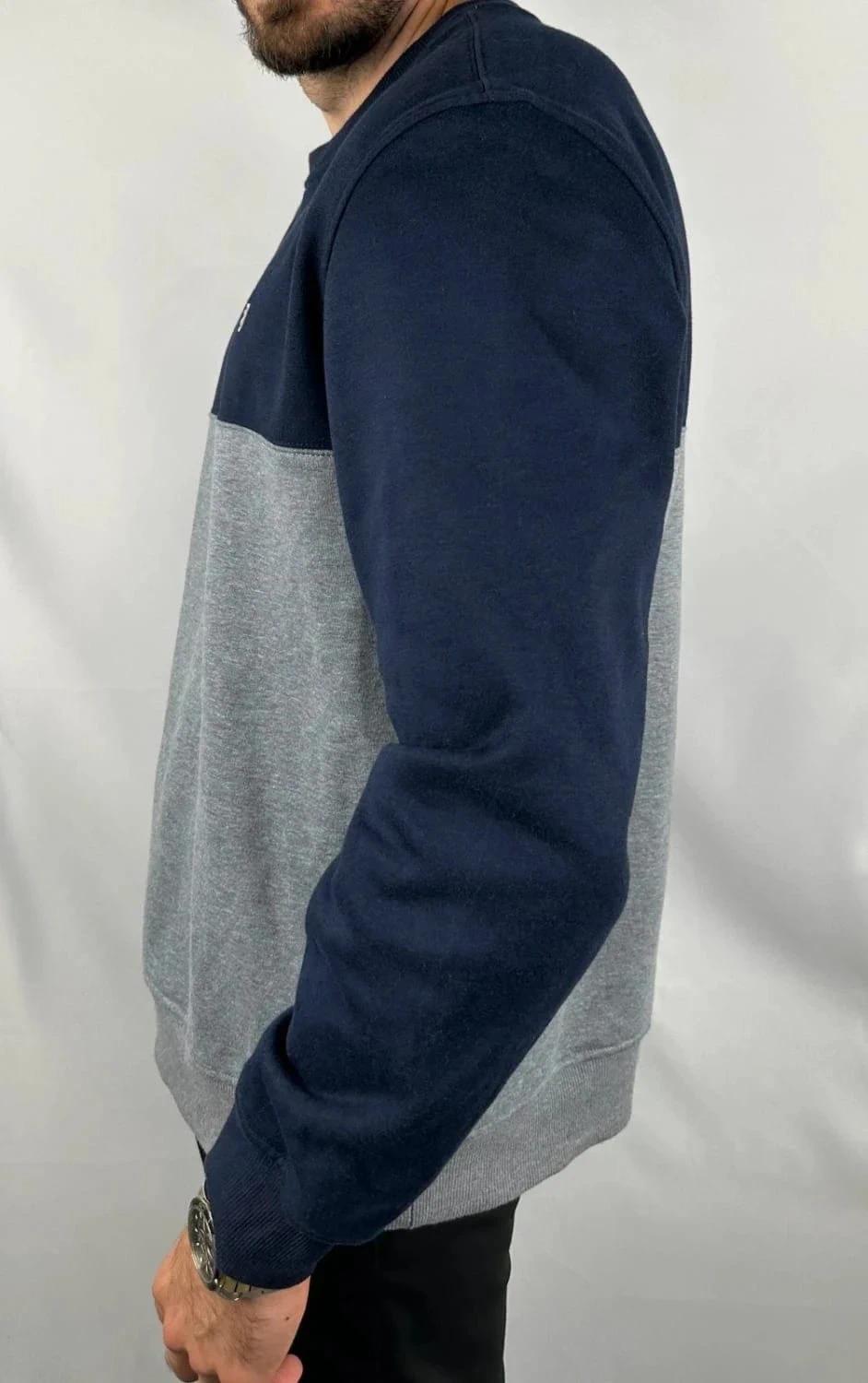 Felpa Izod Blu Marino e Grigio - L