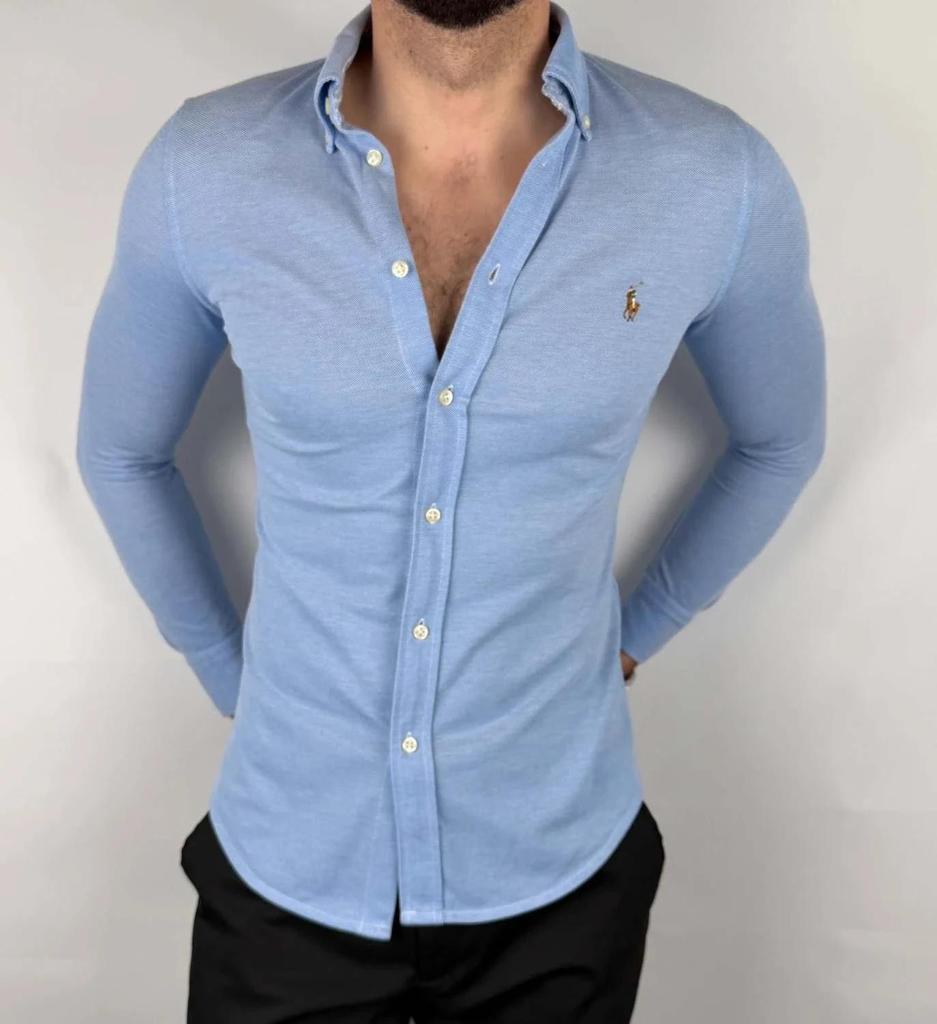 Chemise Ralph Lauren Oxford Bleue - S (37)
