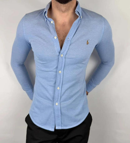 Chemise Ralph Lauren Oxford Bleue - S (37)