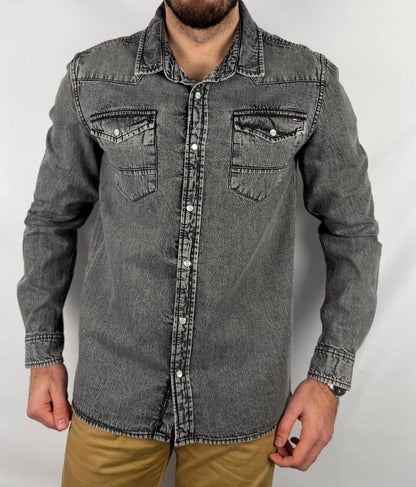 Chemise en Jean Tommy Hilfiger Denim Grise - L